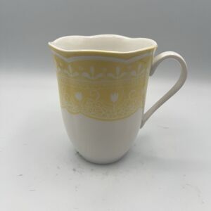 Lenox Colors of Spring Mug Yellow Border